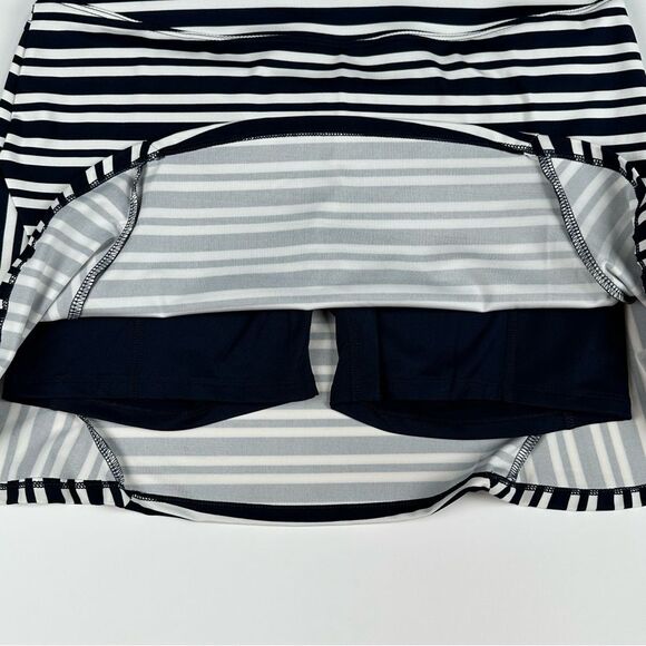New Tommy Bahama Womens SZ S White Active Top Navy Stripe Skort 2pc Athletic Set - Picture 7 of 12